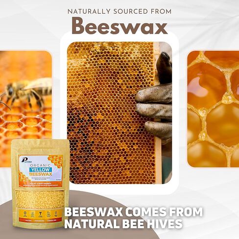 Yellow Beeswax Pellets 1LB | Food-Grade, Pure, Triple-Filtered in Kuwait
