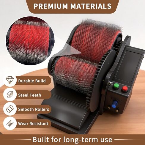 Wool Combing Machine; Electric Wool Drum carder; Quickly Remove Fiber impurities; Color Mixing carding; DIY Handmade Wool Blending Wheel; Ideal for Making Felt Dolls and Other Handmade Crafts in Kuwait
