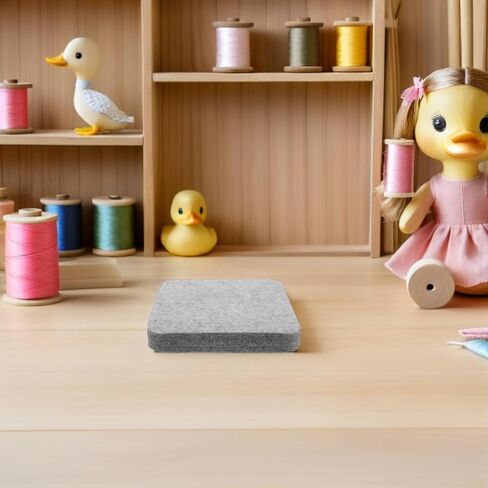 Healifty Needle Felting Pad High-Density Wool Felt Work Mat for Precision Crafting 6.10 X 6.10 X 0.98 in Thick Felt Sheets Base Light Grey in Kuwait