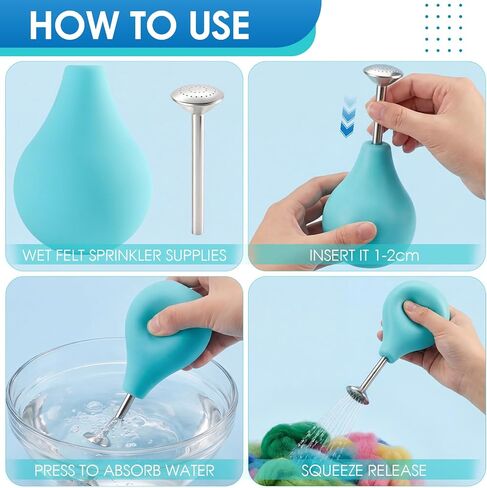 2 Set Wet Felting Tools Supplie Ball Sprinkler Brauser and Fulling Block in Kuwait