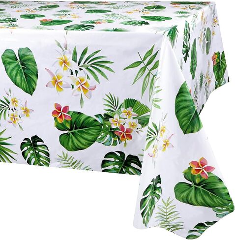 PHOGARY 3 Pack Hawaiian Luau Tablecloths for Party Decoration, 86 × 51inch in Kuwait
