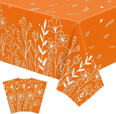 3 Pack Coquette Pink Bow Plastic Tablecloth, Disposable Party Table Cloth in Kuwait