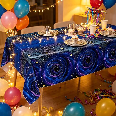2Pc Button Eyes Tablecloths Starry Night Ghost House Disposable Tablecloths in Kuwait