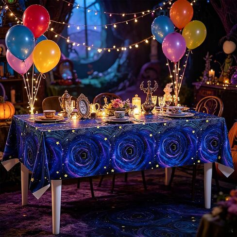 2Pc Button Eyes Tablecloths Starry Night Ghost House Disposable Tablecloths in Kuwait