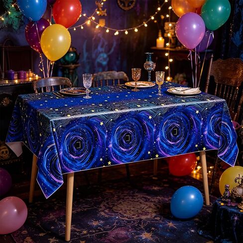 2Pc Button Eyes Tablecloths Starry Night Ghost House Disposable Tablecloths in Kuwait