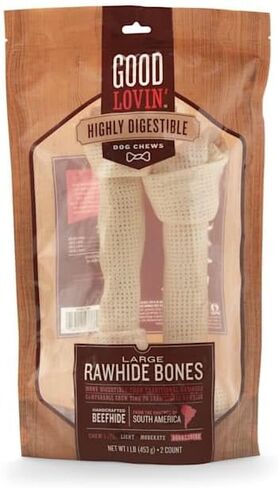 Good Lovin' by Petco Rawhide Bones for Dogs Large 2 Count in Kuwait