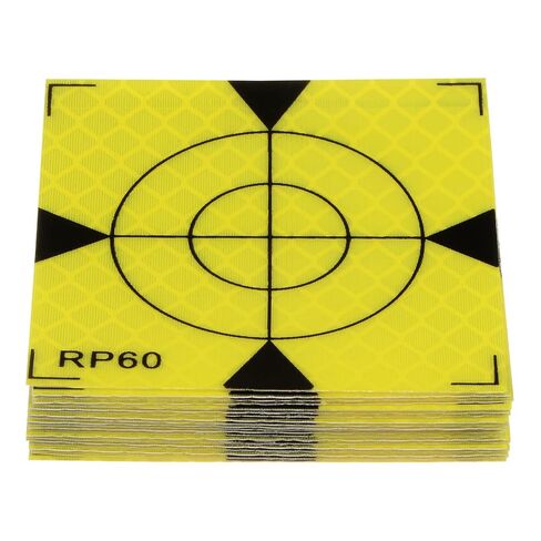 HARFINGTON 10pcs Survey Reflector Sheets 40mm Self-Adhesive Reflective Tape Survey Target Mark for Total Stations, Yellow in Kuwait
