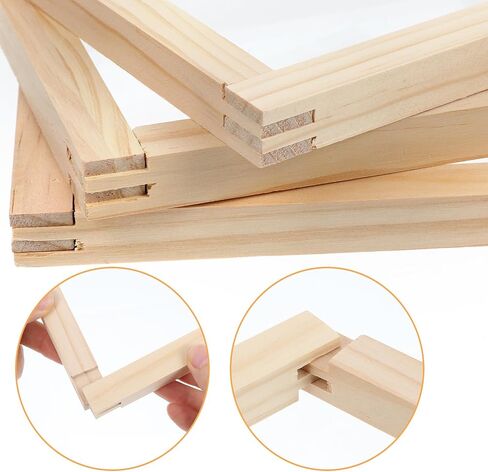 24pcs Needlepoint Stretcher Bars for Needlework,6 8 10 12 14 16 Inch 6 Sizes Wooden Canvas Stretcher Bars with 100 Thumb Tacks,Oil Painting Frame Set Needlepoint Embroidery Frame Set for Crafts in Kuwait