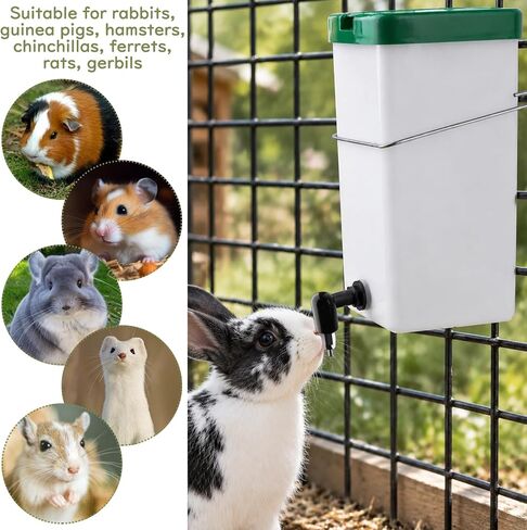 Rabbit Water Bottle 33.8oz, Hanging Small Pet Water Dispenser for Bunny/Guinea Pig in Kuwait