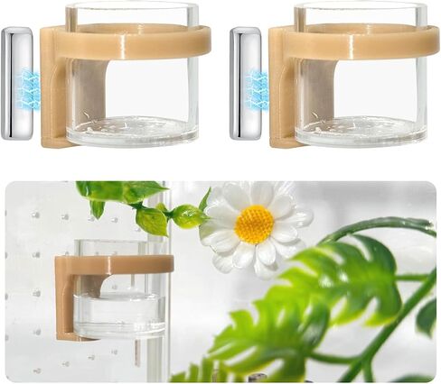 2 Pcs Jumping Spider Feeding Dish, Magnetic Water Bowl, Jumping Spider Enclosure Accessories (Beige) in Kuwait