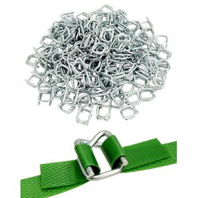 QWORK Metal Wire Buckle, 1/2" Width, 200 Pack, Silver, for Polypropylene Strapping Cord Strapping in Saudi Arabia