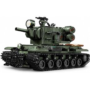 Military Tank Building Set for Adults, 2235-Piece KV-2 Heavy Tank Model Kit, Detailed Armored Vehicle Building Blocks with Rotating Turret, Large Military Display Model for Collectors, Ages 14+ in Kuwait