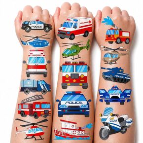 120 PCS Vintage Train Transportation Pre-Cut Temporary Tattoos for Kids in Saudi Arabia