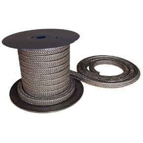 1200 - Graphitized Expanded PTFE Graphite Braided Compression Packing for Pump Gland or Valve Stem or Mechanical Seal, Size 1/8", Length: 8 Feet in Kuwait