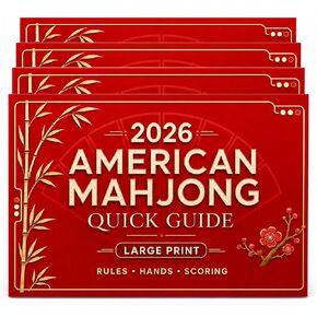 American Mahjong Score Cards 2026 – Large Print Reference Cards for Standard Hands, Easy-to-Read Rule Guide for Players, 4 Pack in Kuwait