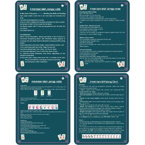 Mahjong Shuffler Cards with Rules Waterproof Tile Mixing Cards for Tiles in Kuwait