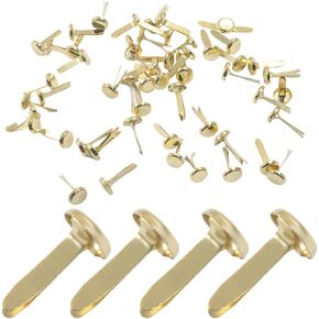 ZOCCVI 100 Pcs Brads Paper Fasteners, Iron, Black, Flat Head in Kuwait
