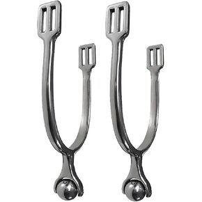 2 Pieces Horse English Style Boot Western Cowboy Stainless Steel Rotatable Gear Sturdy Riding Accessory Suitable for Equestrian in Kuwait