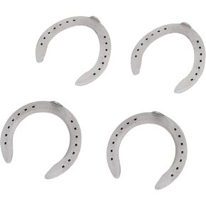 Fabater Horseshoe Kit, Aluminum Alloy Anti Slip Wear Horse Shoe, Horse Riding Accessory with 4 Pieces Set for Horses on Hard Ground and Racing (6 ID: 16.5mm/0.64in, Circumference: 51.8mm/2.04in) in Kuwait