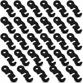 30 Pack Aluminum Alloy Guyline Tensioners, Tent Rope Adjusters for Paracord & Camping Lines, Lightweight Cord Tighteners for Tent, Tarp, Hiking Accessories (Black) in Kuwait