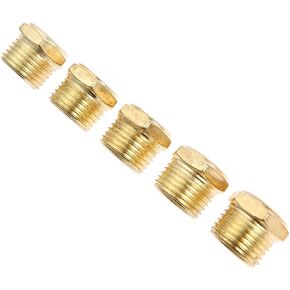 Mtsooning Brass Pneumatic Muffler, 1/4" Sintered Bronze Silencer, 5PCS Thread Air Exhaust Muffler Fitting Noise Filter Reducer Connector in Saudi Arabia