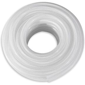 DAVCO 3/8" ID × 25 ft Clear Braided Plastic Vinyl Tubing Flexible High Pressure Reinforced PVC Hose in Saudi Arabia