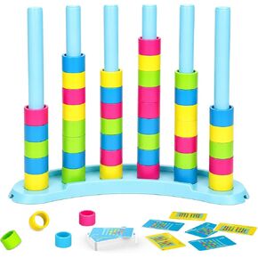 Color Matching Challenge Game 2 Pack , Fast Pattern Stacking Games With 2-4 Players, Fun Family Board Puzzle Game For Kids & Adults, Birthday Easter Christmas Party Gifts For Boy & Girls & Adults in Kuwait