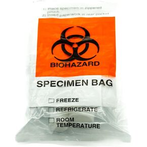 Specimen Biohazard Bags with Extra Pocket 6"x9" (Qty 1,000 bags) by BioRx Sponix in Saudi Arabia