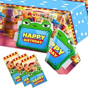 Toy Story Table Cloths - 3 Anime Table Cover Disposable Plastic Waterproof Tablecloths Yellow Cartoon Party Supplies for Boys Girls Fans Concert Birthday Party in Kuwait