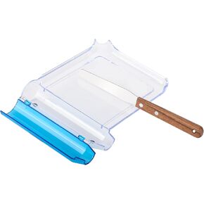 Right Hand Pill Counting Tray with Spatula (Clear - Wood Handle) in Saudi Arabia