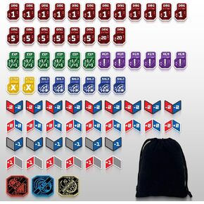 73 PCS Double-Sided Acrylic Token Set Compatible with Star Wars Unlimited TCG, Premium Damage, Shield, XP & Stat Modifier Counters, SWU Upgrade Kit (73, Ultimate Collection) in Kuwait