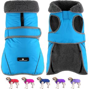 Dogcheer Dog Winter Coat, Waterproof Dog Jacket with Zipper Leash Opening in Kuwait