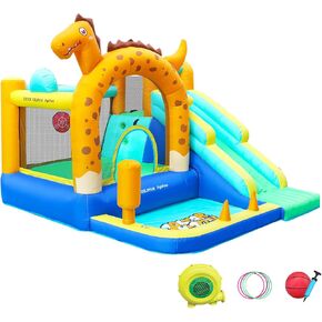 Doctor Dolphin Inflatable Bounce House for Kids, Bouncy House with Blower Indoor Outdoor, Inflatable Bouncer for Kids Party (Hot-air Balloon Theme) in Kuwait