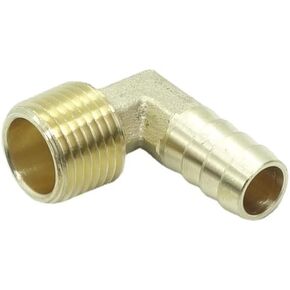 2 قطعة خرطوم نحاسي تركيب 90 درجة الكوع محول 3/8 "بارب x 1/8 NPT ذكر الأنابيب in Kuwait