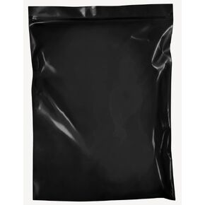 uPolyBags 5" X 8 Inch Black Reclosable Resealable Zipper Bags, 100 in Saudi Arabia