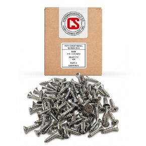 #10 X 3/4" Stainless Phillips Flat Head Sheetmetal Screw (1/2" to 2" in Listing) 100 Sheet Metal Screws, 82 Degrees (#10 x 3/4") in Saudi Arabia