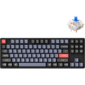 لوحة مفاتيح ميكانيكية لاسلكية مخصصة Keychron K8 Pro، QMK/VIA بلوتوث قابلة للبرمجة/إضاءة خلفية سلكية بدون مفتاح RGB مع مفتاح Gateron G Pro بني قابل للتبديل السريع متوافق مع نظام التشغيل Mac Windows Linux in Kuwait