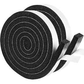 2 Rolls 2 Inch W 1/2 Inch T Weather Stripping Air Conditioner Open Cell Foam Seal Tape, Window Insulation High Resilience Seal Strip for Doors Window,Total 11FT in Saudi Arabia