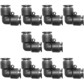 Qolekog تي شيرت هوائي يعمل بالدفع لتوصيل تركيبات الهواء 1/4 بوصة أنبوب OD PE-1/4 (عبوة من 10) in Kuwait