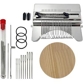 Posyra Darning Loom Kit, Small Knit Patch Maker Tool for DIY Visible Mending of Jeans, Socks & Sweaters, Needle Weaving Sewing Craft Set for Beginners Adults(28 Hooks) in Kuwait