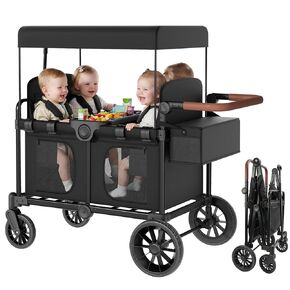 Babytronic 4 Seater Wagon Stroller, Foldable with All-Terrain Wheels in Kuwait