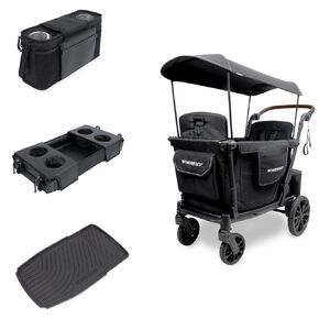 WonderFold L4 Stroller Wagon, Aluminum Frame, 4 Seater, Black in Kuwait