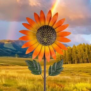 Sunflower Wind Spinner Outdoor,Garden Windmill for Yard Decor in Kuwait