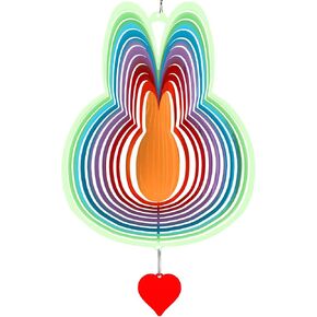 Whimsical Wind Spinner with Heart Charm – Popular Blind Box Figures Inspired Sculpture – Outdoor Hanging Garden & Yard Decor, Cute Room Decoration – Windmill, Birthday Party Supplies & Dream Catcher in Saudi Arabia
