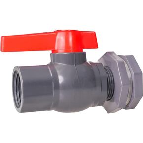 Ququyi 1 Inch PVC Bulkhead Water Tank Connector Adapter Fitting with Plugs Thru-Bulk Pipe Fitting for Rain Barrels, Aquariums, Ponds(Set of 3) in Saudi Arabia