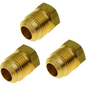 Brass Flare Fitting Union Set 1/4" Flare Tube OD SAE 45 Degree Air Conditioning Copper Pipe Extension in Kuwait