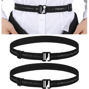 2 Pack Shirt Stays for Men, Non-Slip Shirt Stay Belt Flexible Nylon in Kuwait