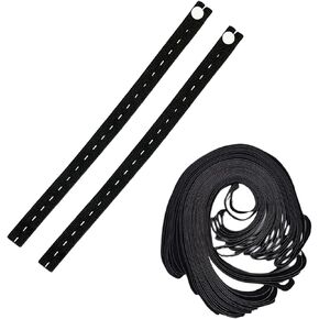 50 PCS Roll-up Clothing Storage Elastic Band with Button & Buttonholes, Adjustable Fold over Elastic Belt, Bed Sheet Organizer Straps for Clothes Closet Blanket, Travel Space Saver, White in Saudi Arabia