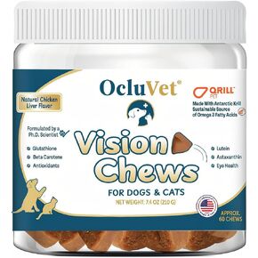 OcluVet Vision Chews Eye Supplements for Dogs & Cats, 60 Count in Kuwait