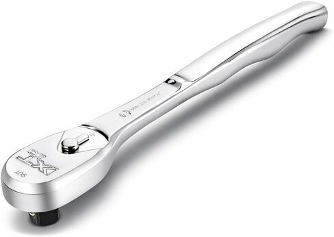 Powerbuilt 3/8" Drive XT90 90 Tooth Professional Ratchet, Seal-Head Ratchet, Full-Polish, Long Handle - 649938 in Kuwait